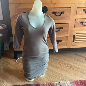 Michael Stars scoop neck body con dress dusty green size small
